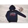 Granatowa BLUZA chłopięca ocieplana z kapturem REAL SuperYes