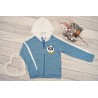 Dres Z PANDĄ błękitna bluza z kapturem spodnie, komplet