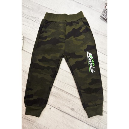 Ocieplane SPODNIE MORO khaki chłopięce spodenki dresowe BestClub