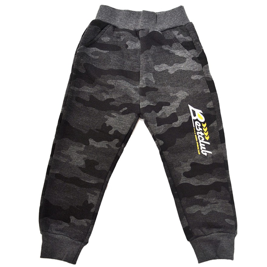 Ocieplane SPODNIE MORO grafit chłopięce spodenki dresowe BestClub