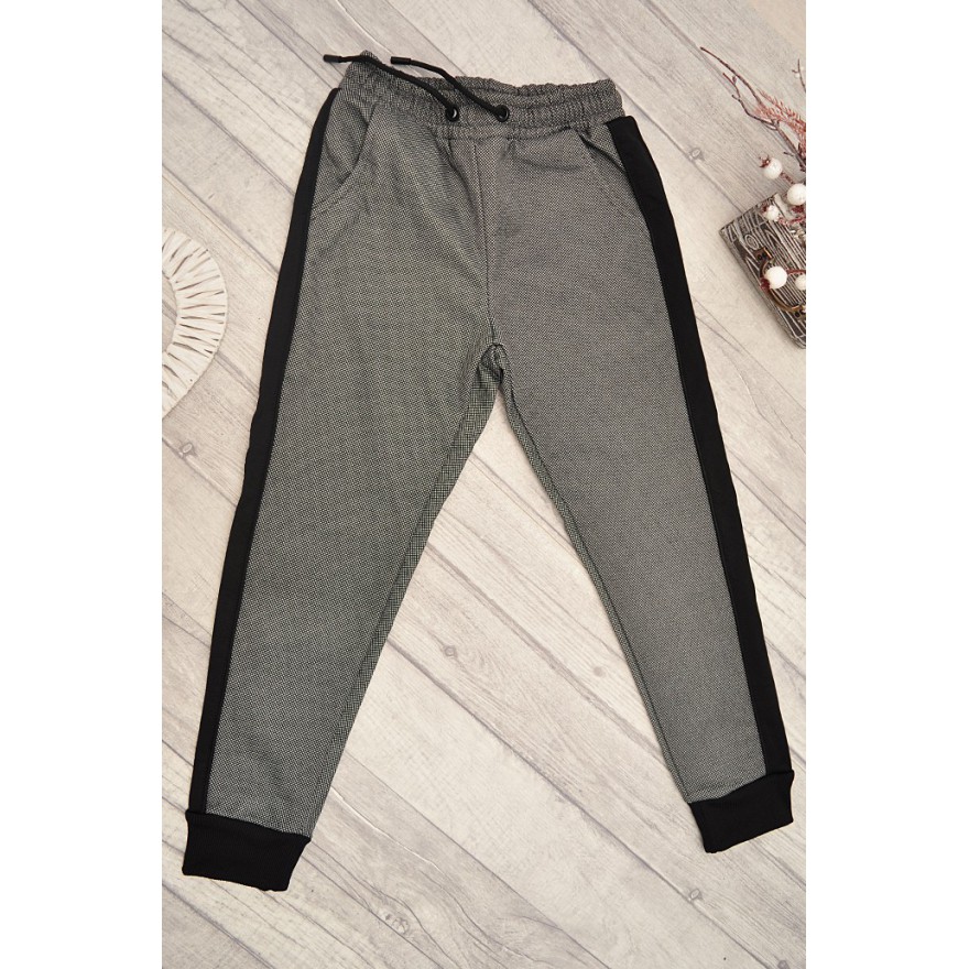 DRES spodnie, bluza z kapturem komplet grafitowy z czarnym paskiem