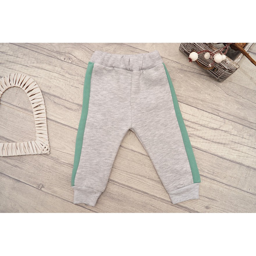 DRES RONIX seledynowa bluza z kapturem, szare spodnie, komplet