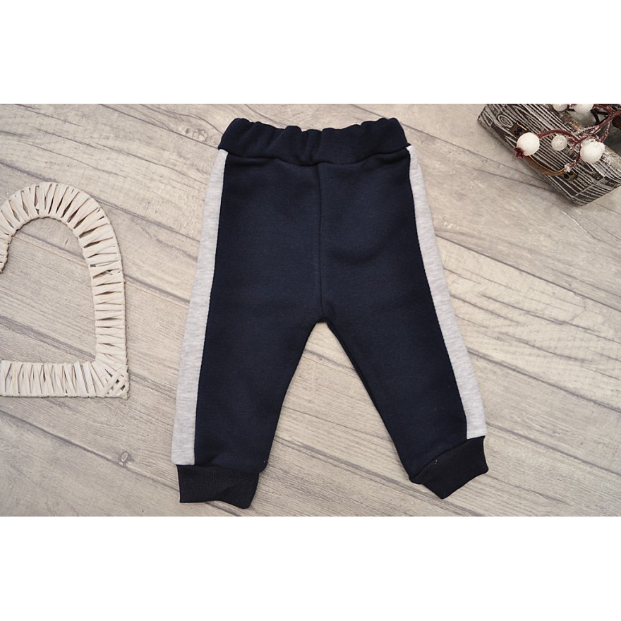 DRES RONIX szara bluza z kieszonką, granatowe spodnie, komplet