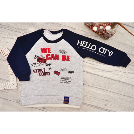 Granatowo-szary DRES WE CAN BE bluza spodnie, komplet