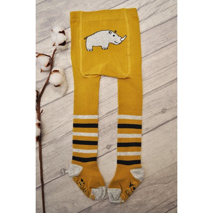 RAJSTOPY bawełniane NOSOROŻEC antypoślizgowe ABS wzór 440