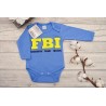 Niebieskie BODY FBI - Fantastyczny Boski Idealny długi rękaw wzór 635
