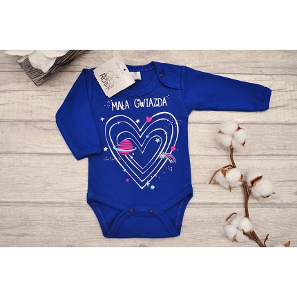 Chabrowe BODY MAŁA GWIAZDA długi rękaw wzór 645