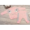 Różowy DRES Cool Love z króliczkami, bluza, spodnie, komplet
