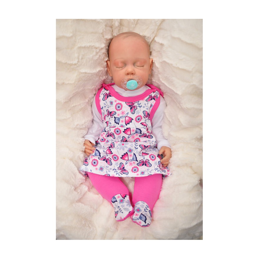 ŚPIOCHY SUKIENKA 2w1 tylko u nas! białe w motyle wzór 330A