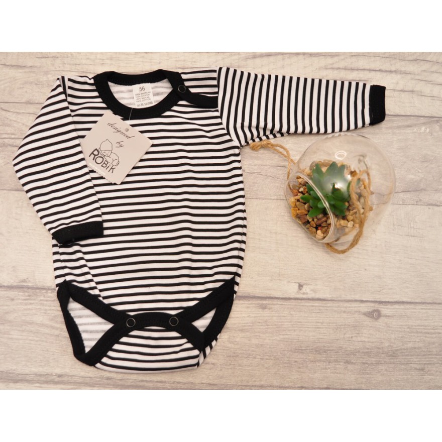 Czarno białe BODY w paski