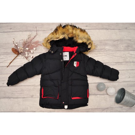 Czarna KURTKA pikowana