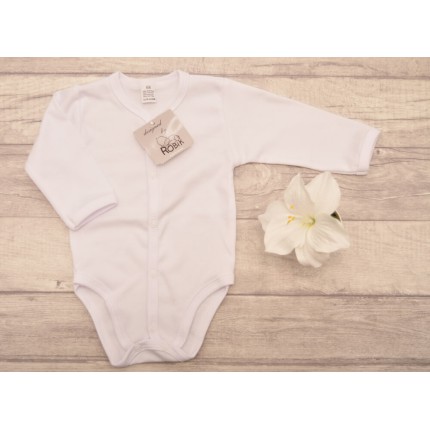 Białe body rozpinane z długim rękawem WCZEŚNIAK