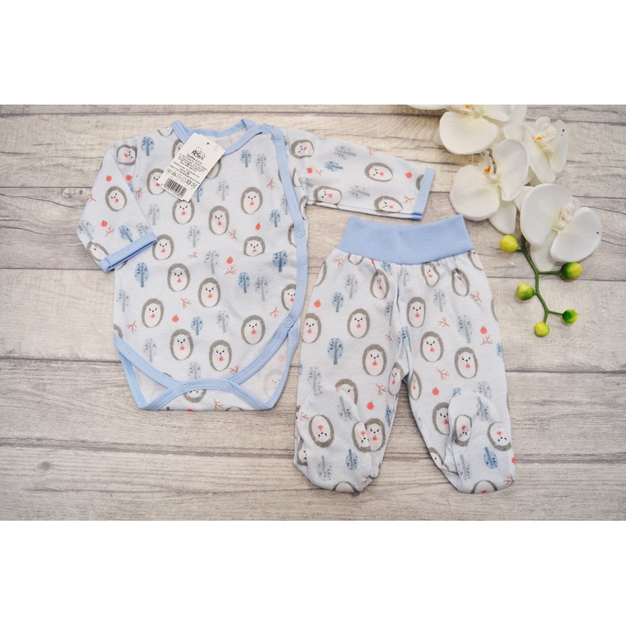 Komplet 2cz body kopertowe półśpiochy wz.401 niebieskie jeżyki