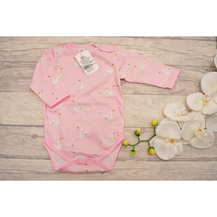 BODY Różowe łabędzie wz.403 długi rękaw