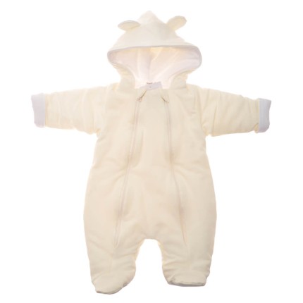 Kombinezon gładki ecru ocieplany