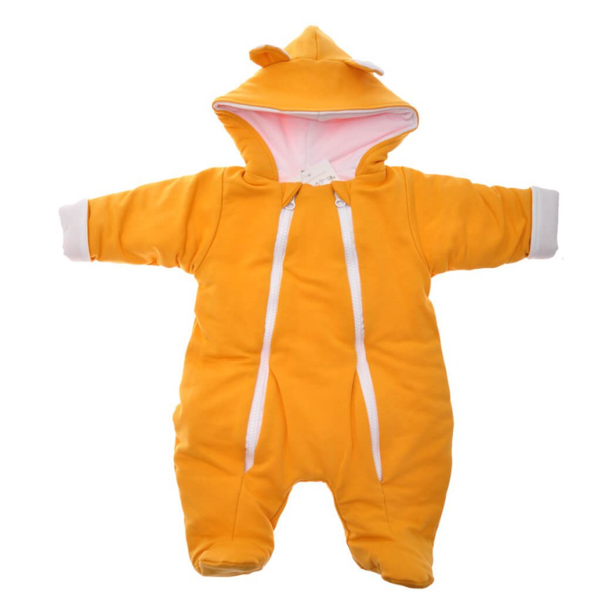 Kombinezon gładki musztardowy ocieplany