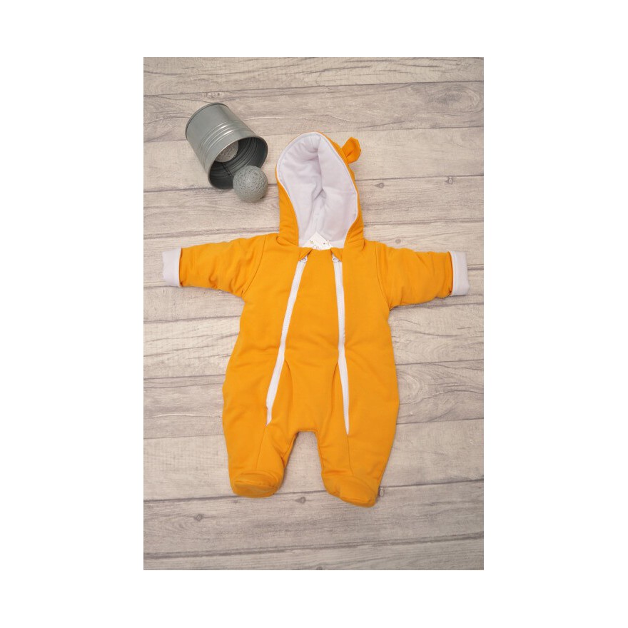 Kombinezon gładki musztardowy ocieplany