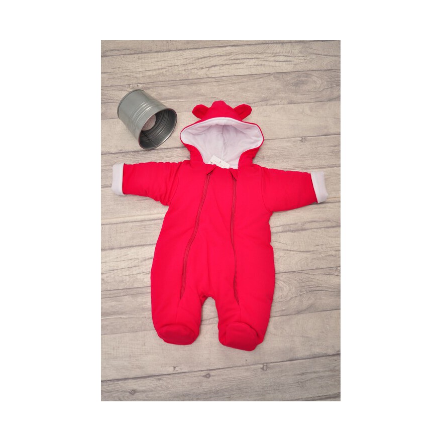 Kombinezon gładki amarantowy ocieplany