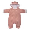 Kombinezon gładki pudrowy róż ocieplany