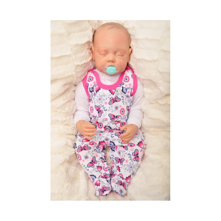 ŚPIOCHY rozpinane w kroku amarantowe w motyle wzór 330A