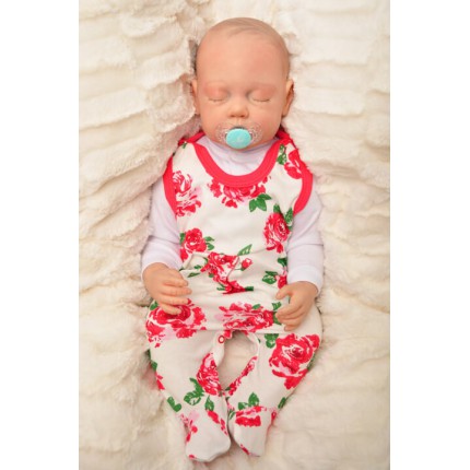 ŚPIOCHY rozpinane w kroku malinowe w róże wzór 308c WCZEŚNIAK