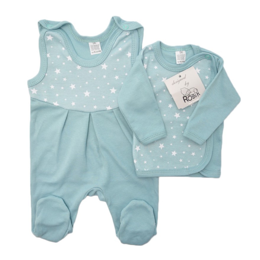 Wyprawka dla wcześniaka koszulka śpiochy iceberg w gwiazdki wz. 219i