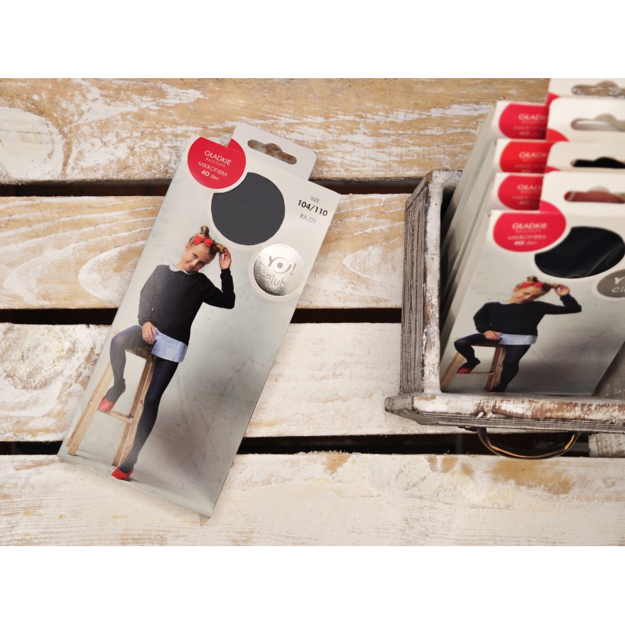 Popielate RAJSTOPY MICROFIBRA 40 DEN