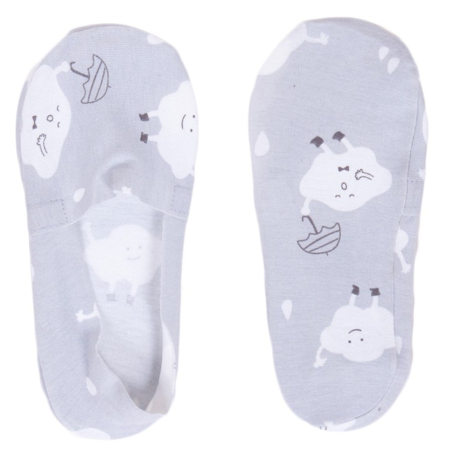 SKARPETY STOPKI SKARPETKI szare wzór chmurki