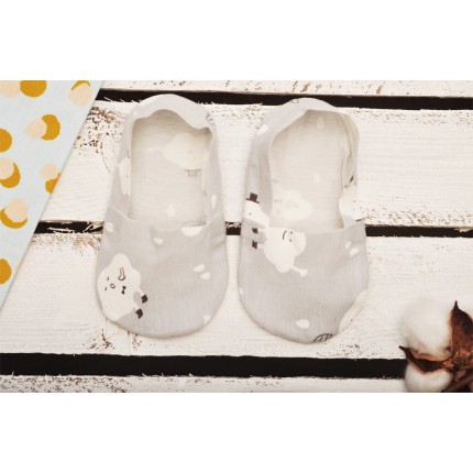 SKARPETY STOPKI SKARPETKI szare wzór chmurki