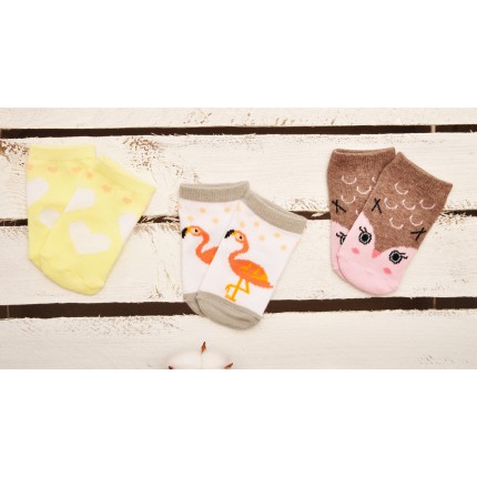 3pak SKARPETKI bawełniane skarpety dziewczęce D-30