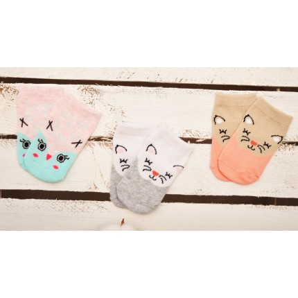 3pak SKARPETKI bawełniane skarpety dziewczęce D-31