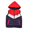 Czerwono- granatowa KAMIZELKA bezrękawnik pikowany chłopięcy