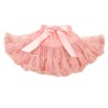 Puszysta SPÓDNICZKA tiulowa z falbankami, brudny róż