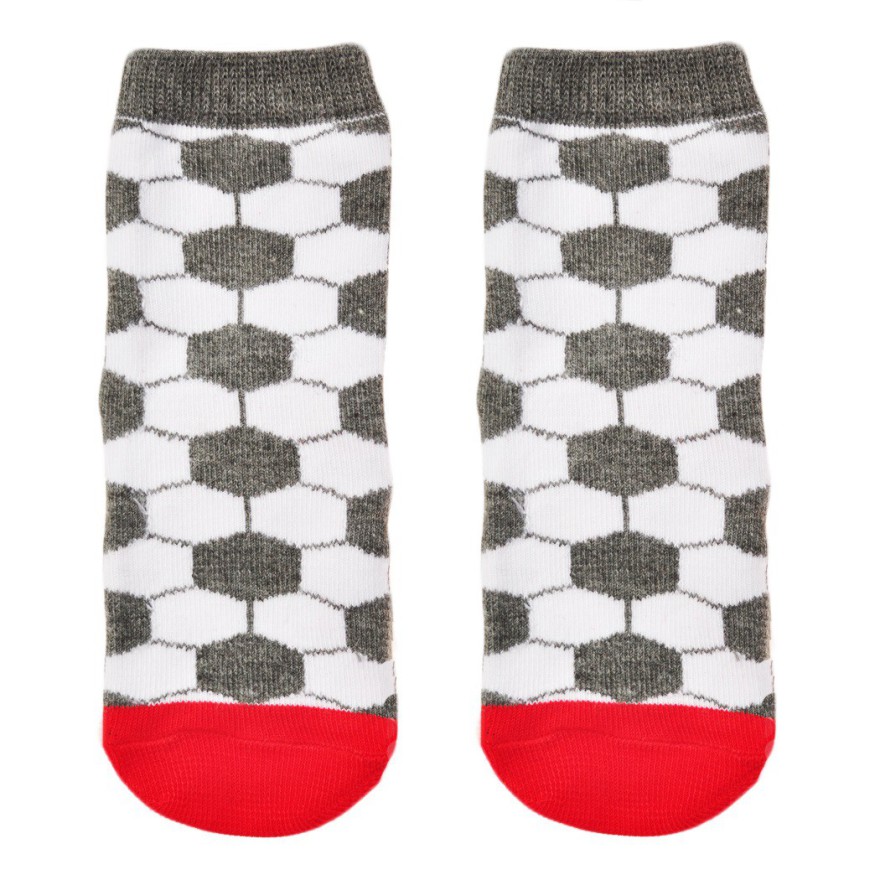 SKARPETKI bawełniane ABS skarpety chłopięce piłka nożna wzór piłka z czerwienią