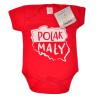 BODY czerwone POLAK MAŁY krótki rękaw, bodziaki patriotyczne