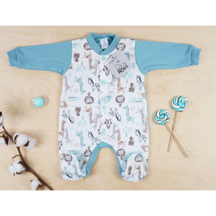 Pajac pajacyk bawełniany iceberg w zoo wzór 370i