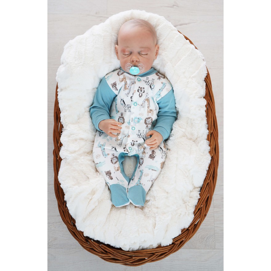 WCZEŚNIAK pajac pajacyk bawełniany iceberg w zoo r. 50 wzór 370i