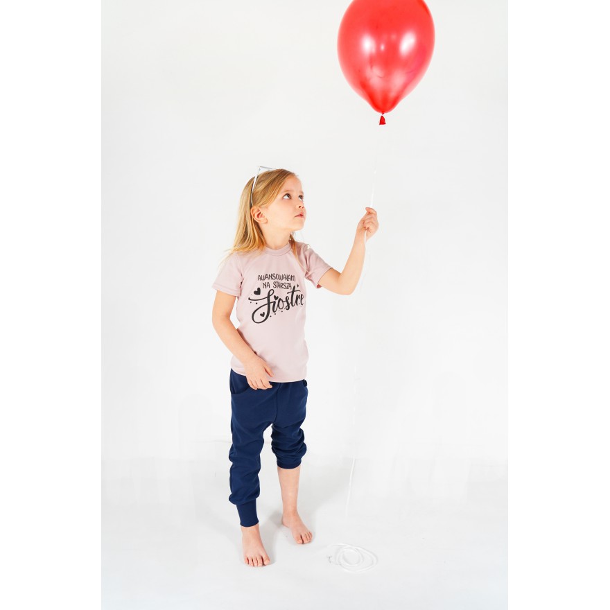 KOSZULKA różowa T-SHIRT AWANSOWAŁAM NA STARSZĄ SIOSTRĘ