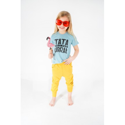 KOSZULKA zielona T-SHIRT TATA MNIE TAK UBRAŁ