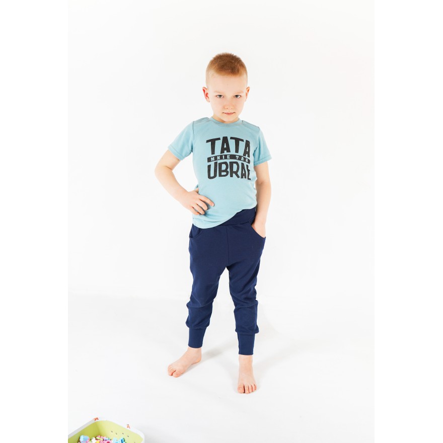 KOSZULKA zielona T-SHIRT TATA MNIE TAK UBRAŁ