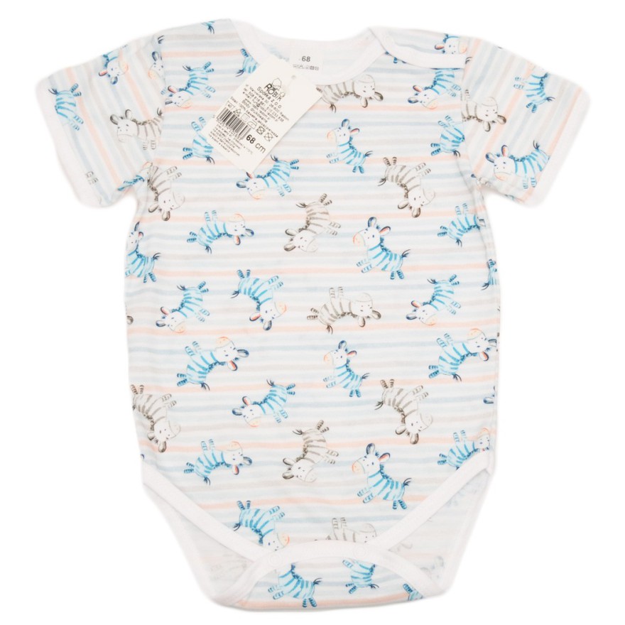 BODY w paski i zebry niebieskie i czarne krótki rękaw