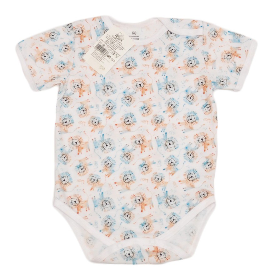 BODY LION w lwy niebiesko- brązowe krótki rękaw