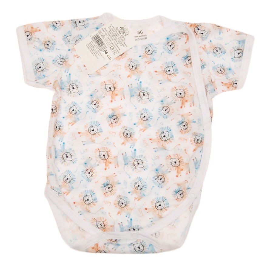 BODY kopertowe LION w lwy niebiesko- brązowe krótki rękaw