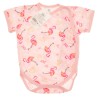 BODY kopertowe różowe flamingi LOVE, krótki rękaw