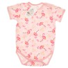 BODY różowe we flamingi LOVE krótki rękaw