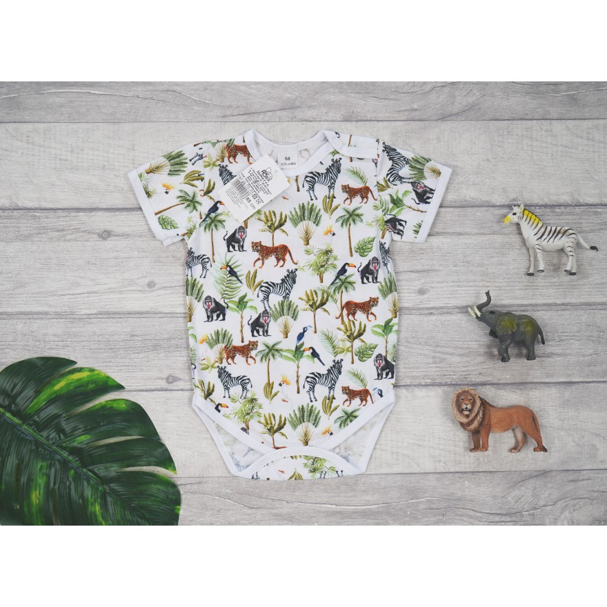 BODY białe dżungla krótki rękaw