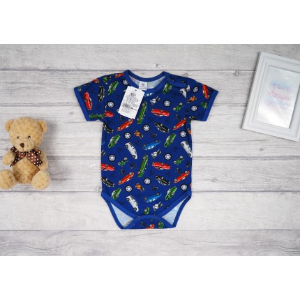 BODY granatowe w kolorowe auta I LOVE MY CAR krótki rękaw