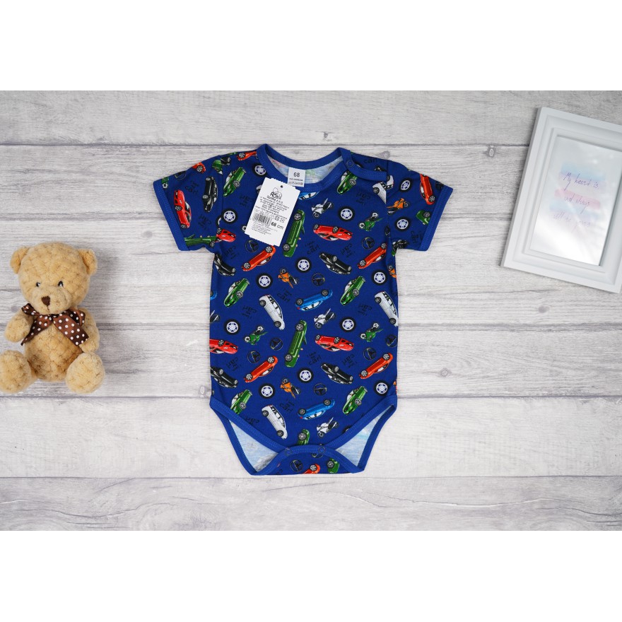 BODY granatowe w kolorowe auta I LOVE MY CAR krótki rękaw