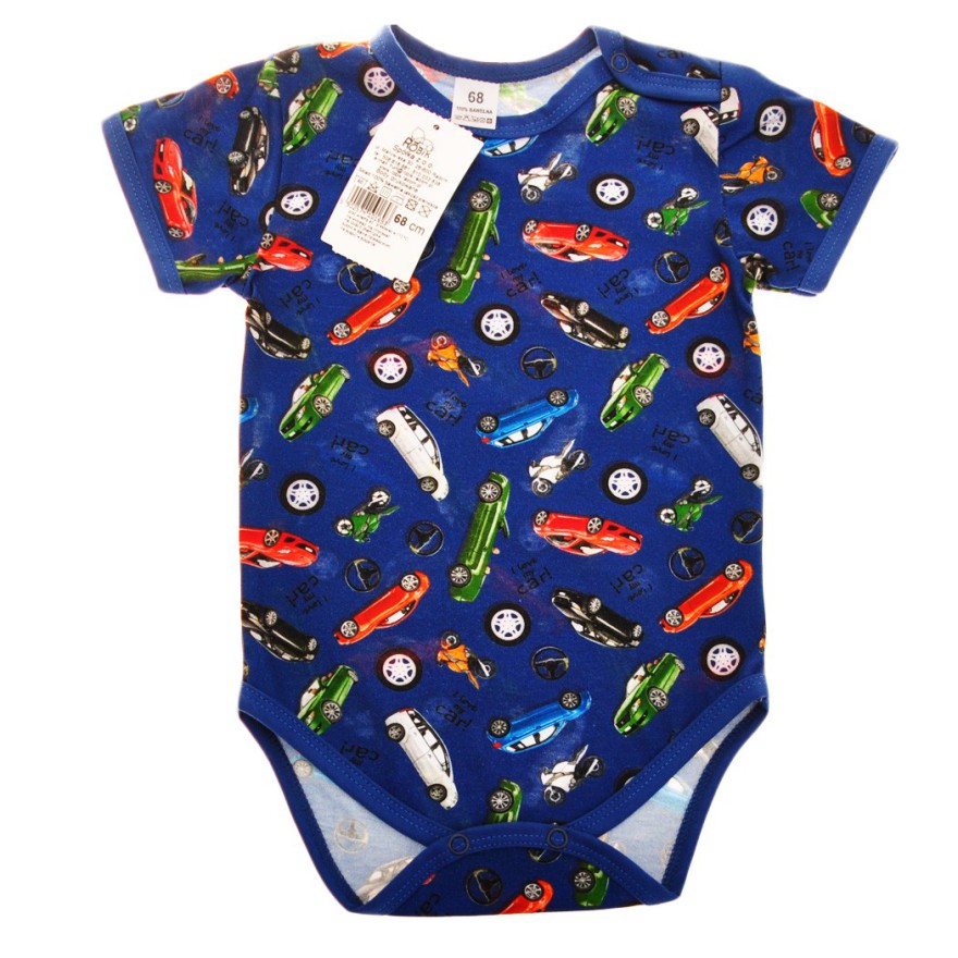 BODY granatowe w kolorowe auta I LOVE MY CAR krótki rękaw
