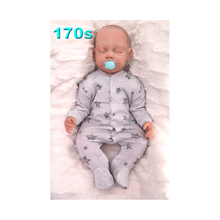 Pajac pajacyk bawełniany szary w gwiazdki r. 50 WCZEŚNIAK wzór 170S